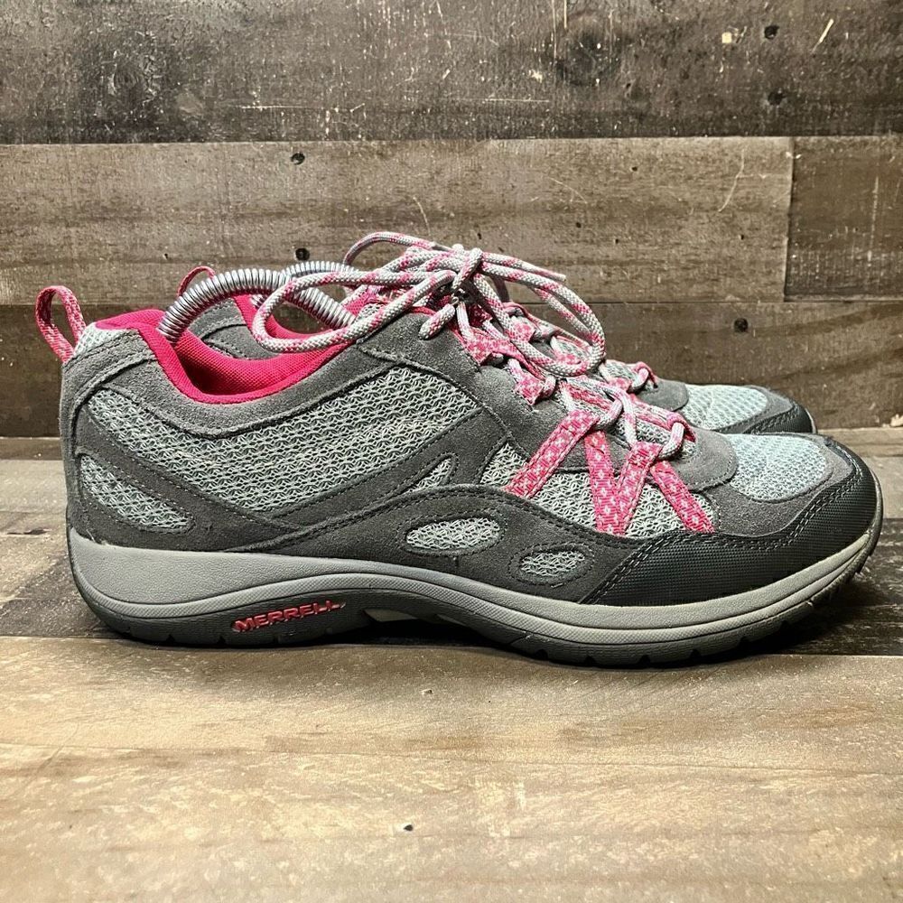 Merrell Women’s Size 11 Hiking Shoes Grey Castle Rock Vivacious Outdoor Sneakers
